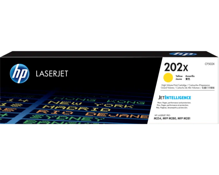 HP #202X Yellow Toner CF502X